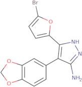 4-(2H-1,3-Benzodioxol-5-yl)-3-(5-bromofuran-2-yl)-1H-pyrazol-5-amine