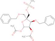 1,2-Di-O-acetyl-3-O-benzyl-4-C-(phenylmethoxy)methyl-L-Lyxofuranose 5-methanesulfonate