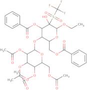 Ethyl-3,6-di-O-benzoyl-2-trifluoromethanesulfonyl-4-O-(2,3,4,6-tetra-O-acetyl-b-D-galactopyranosyl…