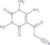 6-Amino-1,2,3,4-tetrahydro-1,3-dimethyl-β,2,4-trioxo-5-pyrimidinepropanenitrile