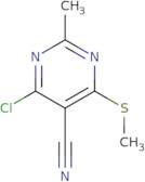 4-Chloro-2-methyl-6-(methylthio)-pyrimidine-5-carbonitrile