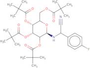 N-[2-(4'-Fluorobenzylacetonitrile)]-2,3,4,6-tetra-O-pivaloyl-b-D-glucopyranoside