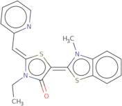 3-Ethyl-5-(3-methyl-2(3H)-benzothiazolylidene)-2-(2-pyridinylmethylene)-4-thiazolidinone