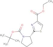 2-((S)-1-tert-Butoxycarbonyl-pyrrolidin-2-yl)-thiazole-4-carboxylic acid ethyl ester