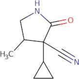 3-Cyclopropyl-4-methyl-2-oxo-pyrrolidine-3-carbonitrile