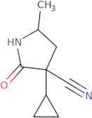 (3S,5R)-3-Cyclopropyl-5-methyl-2-oxo-pyrrolidine-3-carbonitrile