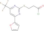 3-(4-Furan-2-yl-6-trifluoromethyl-pyrimidin-2-ylsulfanyl)-propionyl chloride