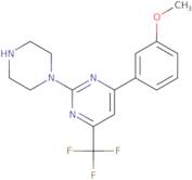 4-(3-Methoxyphenyl)-2-(piperazin-1-yl)-6-(trifluoromethyl)pyrimidine