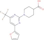 1-[4-(Furan-2-yl)-6-(trifluoromethyl)pyrimidin-2-yl]piperidine-4-carboxylic acid