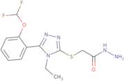 2-({5-[2-(Difluoromethoxy)phenyl]-4-ethyl-4H-1,2,4-triazol-3-yl}thio)acetohydrazide