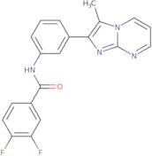 3,4-Difluoro-N-(3-{3-methylimidazo[1,2-a]pyrimidin-2-yl}phenyl)benzamide