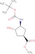 (1R,3S,4S)-3-[[(1,1-Dimethylethoxy)carbonyl]amino]-4-hydroxycyclopentanecarboxylic Acid Methyl E...