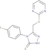 4-(4-Fluorophenyl)-5-[(pyrimidin-2-ylthio)methyl]-4{H}-1,2,4-triazole-3-thiol