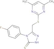 5-{[(4,6-Dimethylpyrimidin-2-yl)thio]methyl}-4-(4-fluorophenyl)-4H-1,2,4-triazole-3-thiol