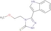 5-(1{H}-Indol-3-yl)-4-(2-methoxyethyl)-4{H}-1,2,4-triazole-3-thiol