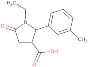 1-Ethyl-2-(3-methylphenyl)-5-oxopyrrolidine-3-carboxylic acid