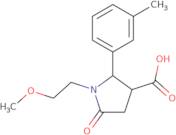 1-(2-Methoxyethyl)-2-(3-methylphenyl)-5-oxo-3-pyrrolidinecarboxylic acid