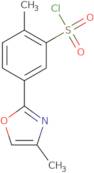 2-Methyl-5-(4-methyl-1,3-oxazol-2-yl)benzene-1-sulfonyl chloride