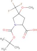 (2S,4S)-1-[(tert-Butoxy)carbonyl]-4-methoxy-4-(trifluoromethyl)pyrrolidine-2-carboxylic acid