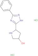 (3R,5S)-5-(5-Phenyl-1H-1,2,4-triazol-3-yl)pyrrolidin-3-ol dihydrochloride