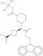 rac-(1S,3S)-3-({1-[(tert-Butoxy)carbonyl]piperidin-3-yl}({[(9H-fluoren-9-yl)methoxy]carbonyl})amin…