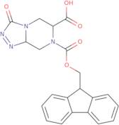 7-{[(9H-Fluoren-9-yl)methoxy]carbonyl}-3-oxo-2H,3H,5H,6H,7H,8H-[1,2,4]triazolo[4,3-a]piperazine-...