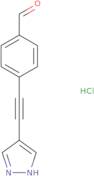 4-[2-(1H-Pyrazol-4-yl)ethynyl]benzaldehyde hydrochloride