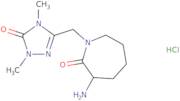 3-Amino-1-[(1,4-dimethyl-5-oxo-4,5-dihydro-1H-1,2,4-triazol-3-yl)methyl]azepan-2-one hydrochloride