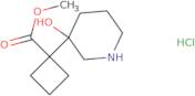 Methyl 1-(3-hydroxypiperidin-3-yl)cyclobutane-1-carboxylate hydrochloride