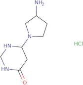 6-(3-Aminopyrrolidin-1-yl)-3,4-dihydropyrimidin-4-one hydrochloride
