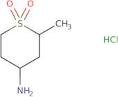 Tetrahydro-â€‹2-â€‹methyl-2H-â€‹thiopyran-â€‹4-â€‹amine 1,â€‹1-â€‹dioxide hydrochloride