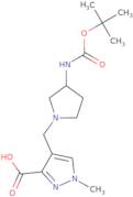 4-[(3-{[(tert-Butoxy)carbonyl]amino}pyrrolidin-1-yl)methyl]-1-methyl-1H-pyrazole-3-carboxylic acid