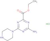 Ethyl 4-amino-6-(piperazin-1-yl)-1,3,5-triazine-2-carboxylate hydrochloride
