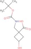 1-({[(tert-Butoxy)carbonyl]amino}methyl)-3-hydroxycyclobutane-1-carboxylic acid