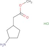 rac-Methyl 2-[(1R,3S)-3-aminocyclopentyl]acetate hydrochloride