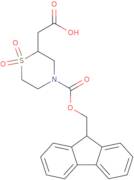 2-(4-{[(9H-Fluoren-9-yl)methoxy)carbonyl)-1,1-dioxidothiomorpholin-2-yl)acetic acid