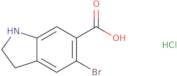 5-Bromo-2,3-dihydro-1H-indole-6-carboxylic acid hydrochloride