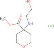 Methyl 4-[(2-hydroxyethyl)amino]oxane-4-carboxylate hydrochloride