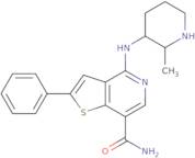4-[[(2R,3S)-2-Methyl-3-piperidinyl]amino]-2-phenylthieno[3,2-c]pyridine-7-carboxamide