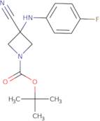 1-Azetidinecarboxylic acid, 3-cyano-3-[(4-fluorophenyl)amino]-, 1,1-dimethylethyl ester