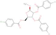 Methyl 2,3,5-tri-O-(p-chlorobenzoyl)-β-D-ribofuranoside