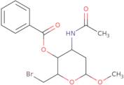 Methyl 3-acetamido-4-O-benzoyl-6-bromo-2,3,6-trideoxy-a-D-ribo-hexopyranoside