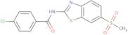 (4-chlorophenyl)-N-(6-(methylsulfonyl)benzothiazol-2-yl)formamide