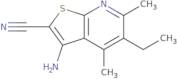 3-amino-5-ethyl-4,6-dimethylthieno[2,3-b]pyridine-2-carbonitrile