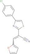 (E)-2-[4-(4-Chlorophenyl)-1,3-thiazol-2-yl]-3-(2-furyl)-2-propenenitrile