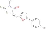 (5Z)-5-{[5-(4-Bromophenyl)furan-2-yl]methylidene}-3-methyl-2-sulfanylidene-1,3-thiazolidin-4-one