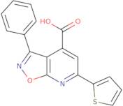 3-Phenyl-6-(thiophen-2-yl)-[1,2]oxazolo[5,4-b]pyridine-4-carboxylic acid