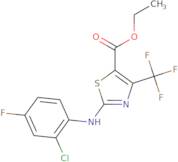 Ethyl 2-[(2-chloro-4-fluorophenyl)amino]-4-(trifluoromethyl)-1,3-thiazole-5-carboxylate