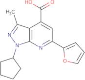 1-Cyclopentyl-6-(furan-2-yl)-3-methyl-1H-pyrazolo[3,4-b]pyridine-4-carboxylic acid