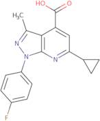 6-Cyclopropyl-1-(4-fluorophenyl)-3-methyl-1H-pyrazolo[3,4-b]pyridine-4-carboxylic acid